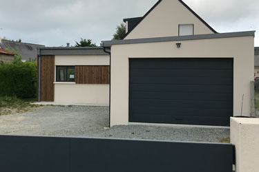 La construction d'un garage à Lamballe