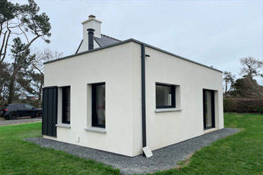 Extension de maison à toit plat dans le Finistère